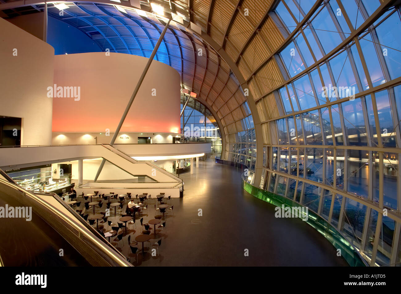 The concourse the Sage Gateshead Music Centre River Tyne quayside Stock