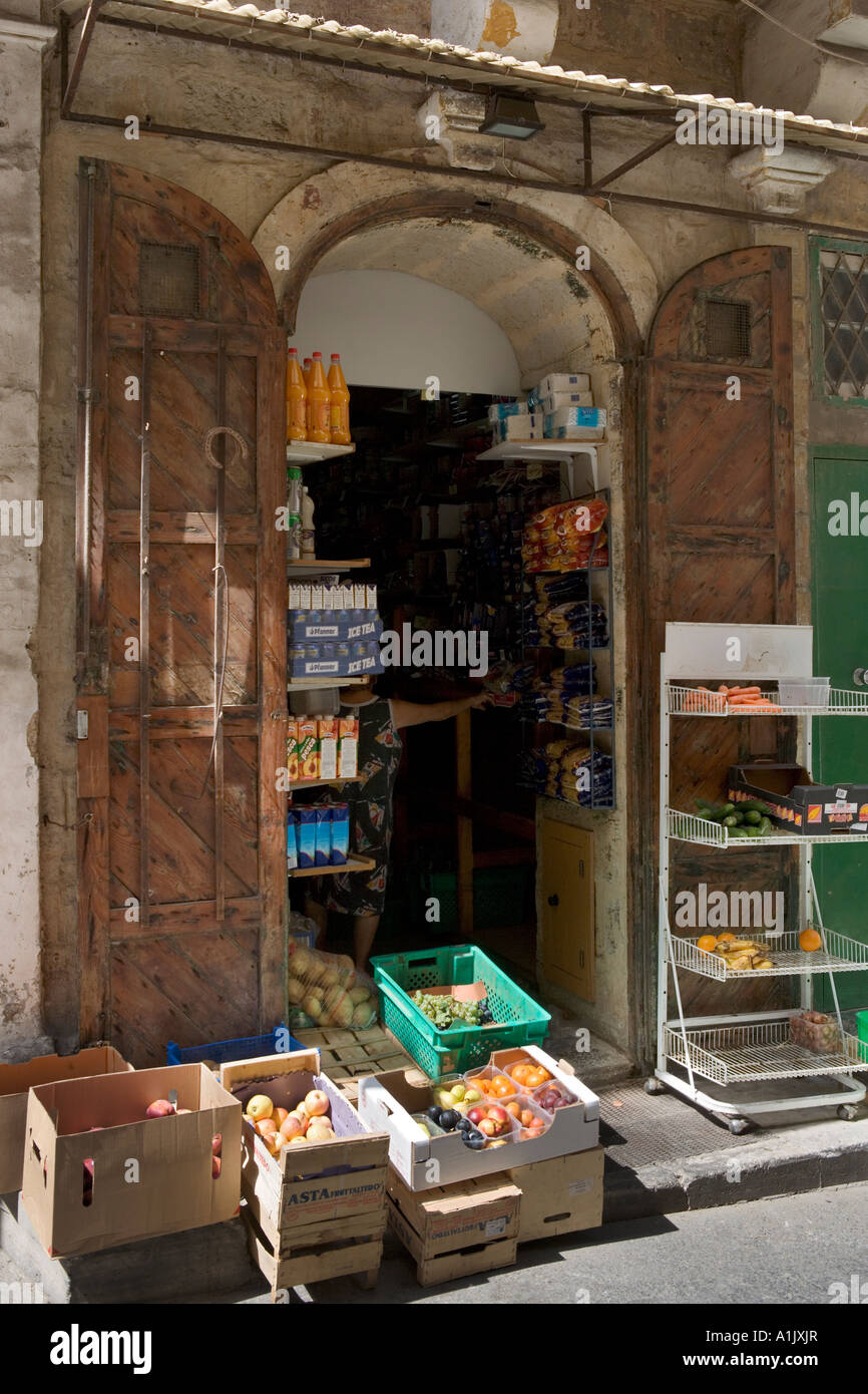 Local Shop, Valletta, Malta Stock Photo