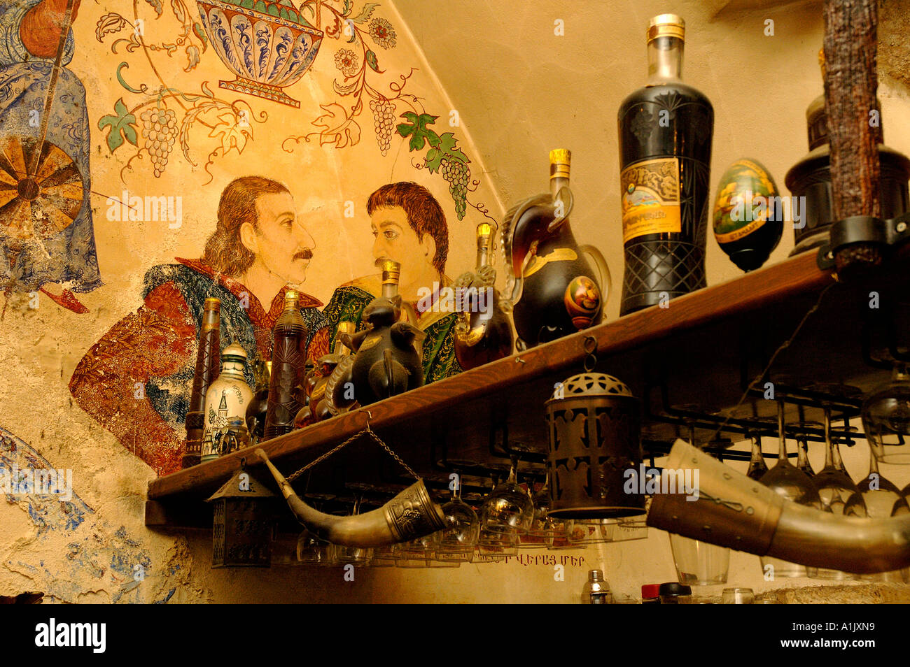 Alcoholic beverage at the Armenian Tavern bar restaurant in the