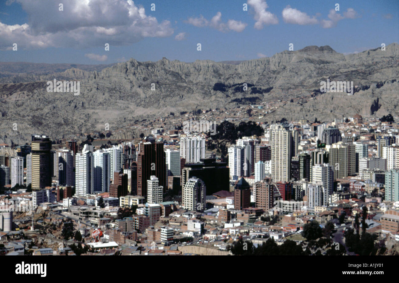Skyline of La Paz, Bolivia Stock Photo - Alamy