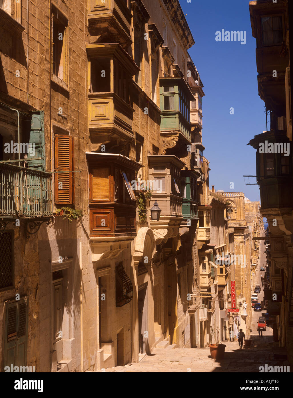 Backstreets Valletta Malta Stock Photo