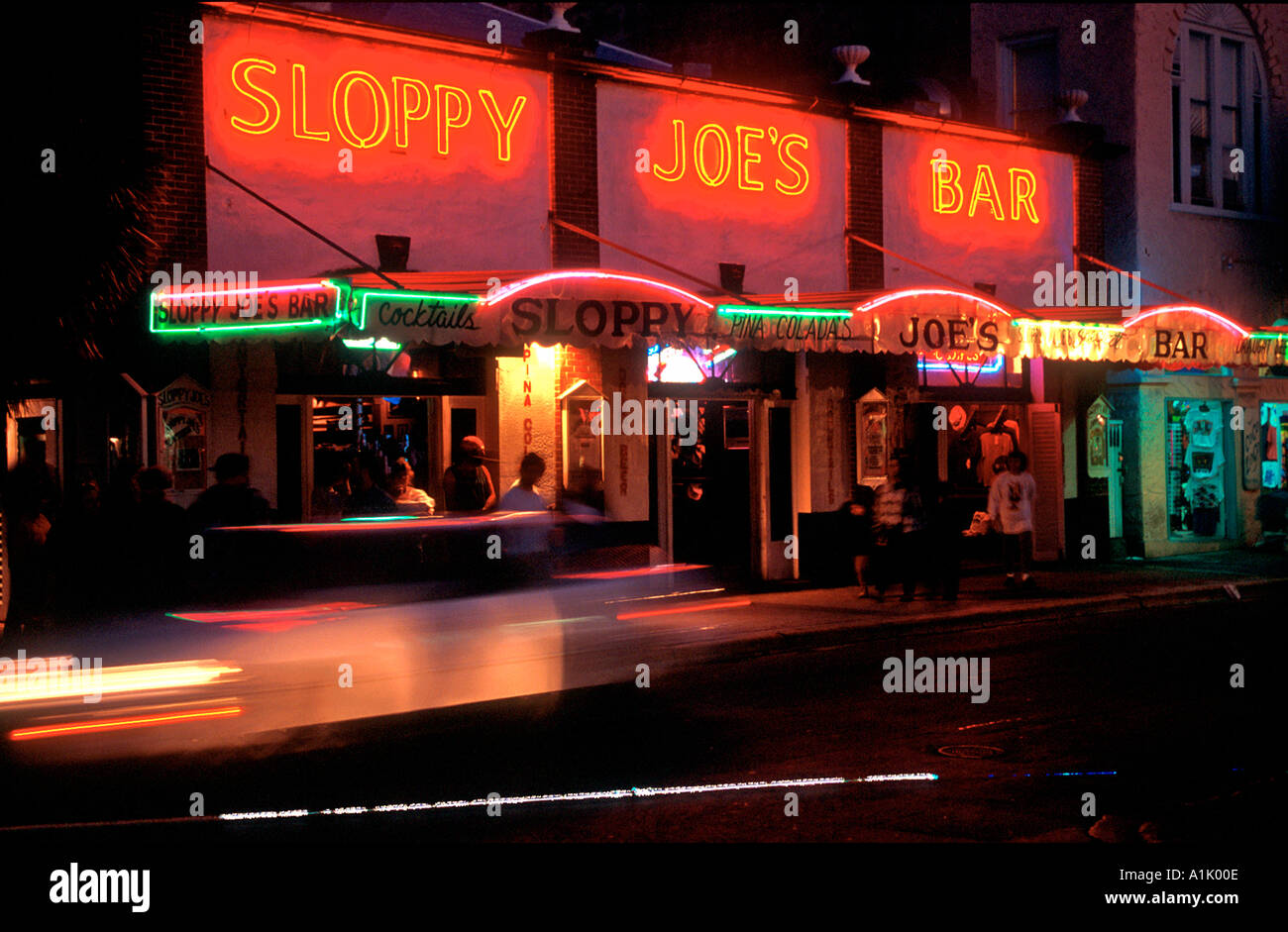 Sloppy Joe's Bar former haunt of author Ernest Hemingway at Duval and Greene streets Key West Florida USA Stock Photo