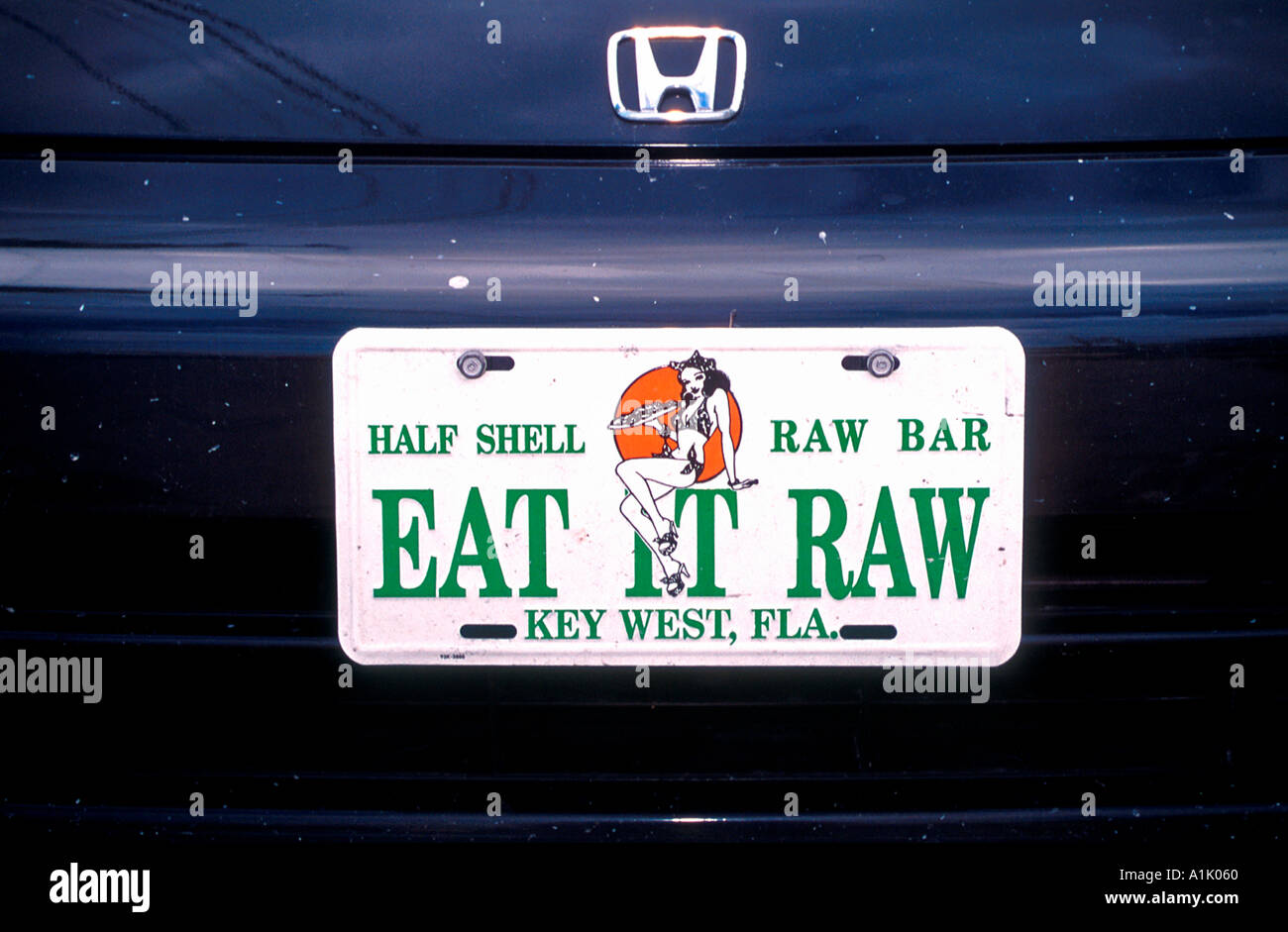 Novelty restaurant business vehicle number plate Key West Florida Keys