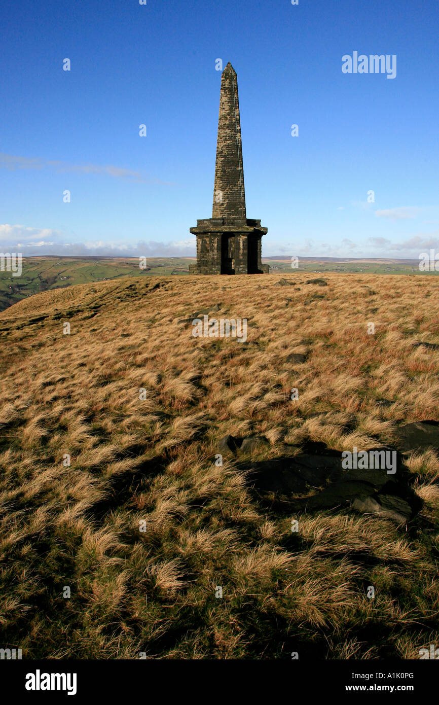 Stoodley Pike monument, Calderdale Stock Photo Alamy