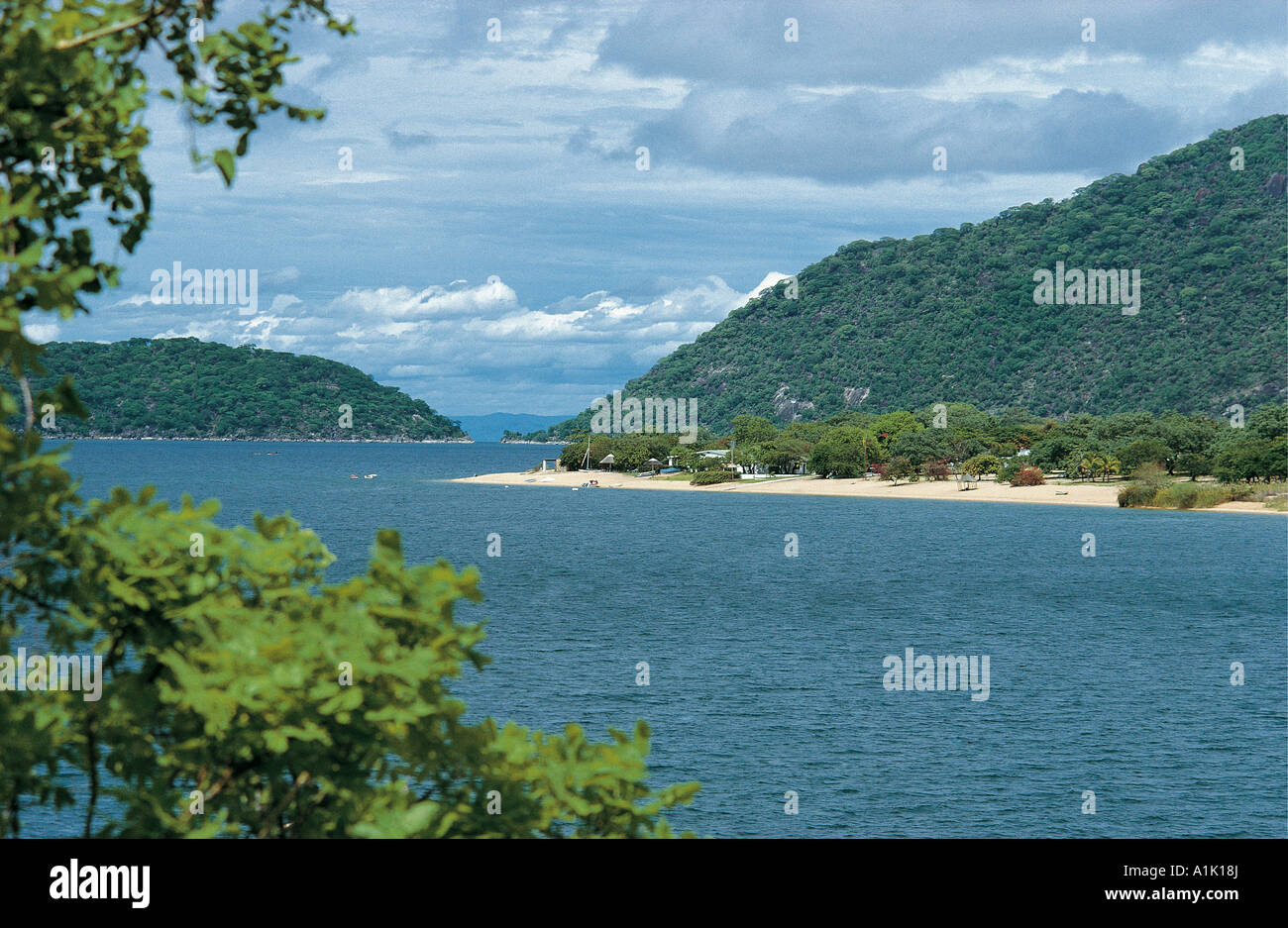 Golden Sands Bay Cape Maclear in Lake Malawi National Park Malawi Stock Photo