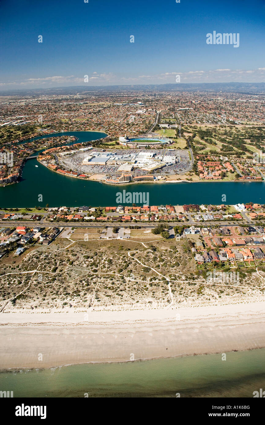 Tennyson and West Lakes Adelaide South Australia Australia aerial Stock