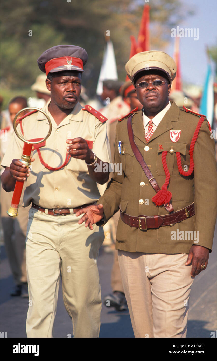 Tribal chiefs of paramilitary style group The main Herero festival is