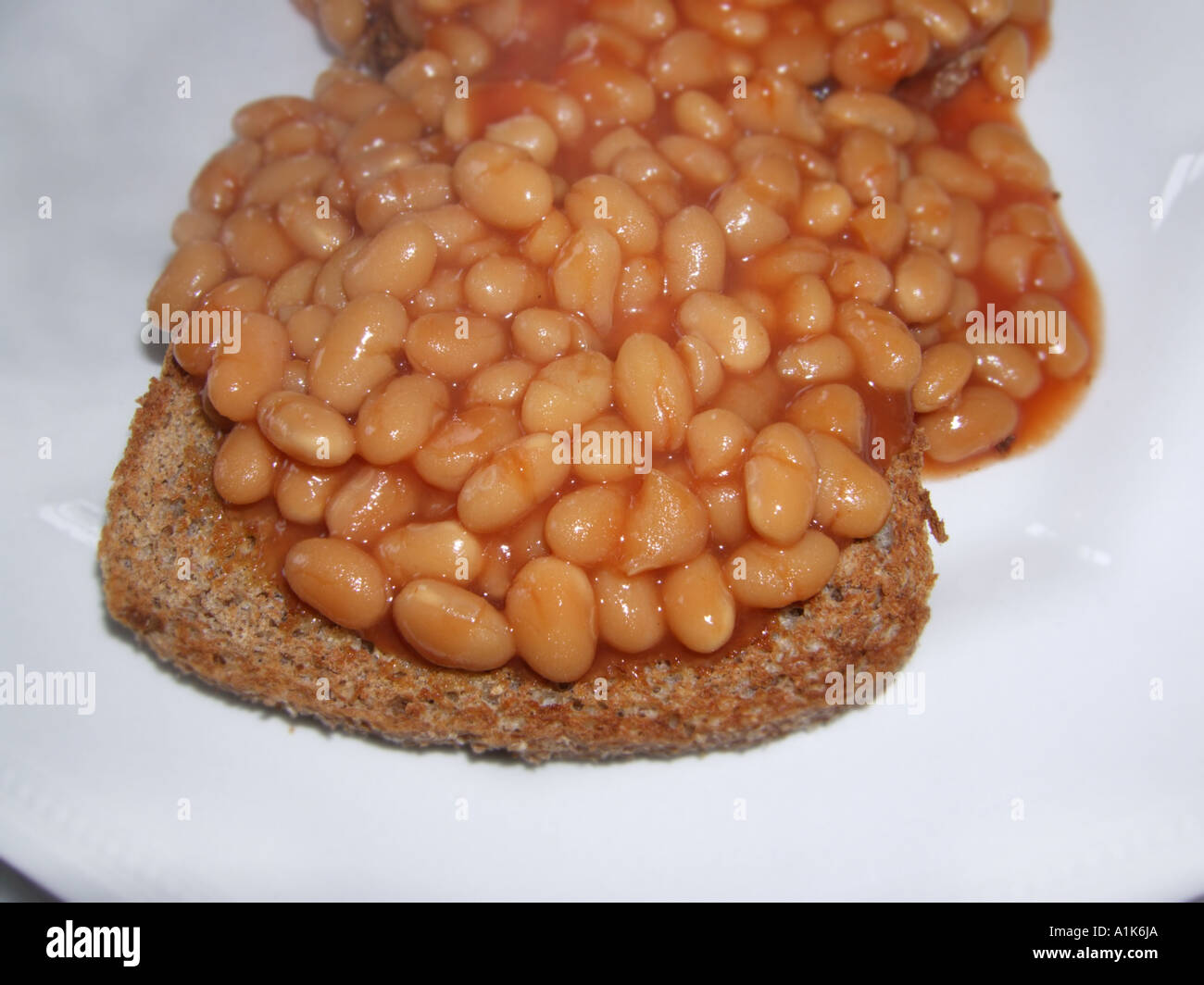 baked beans on toast Stock Photo Alamy