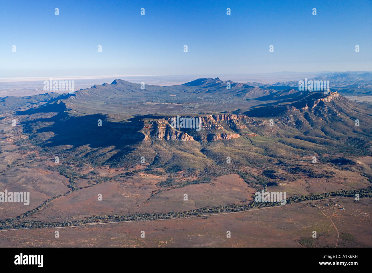 Wilpena Pound Flinders Ranges South Australia Australia aerial Stock ...