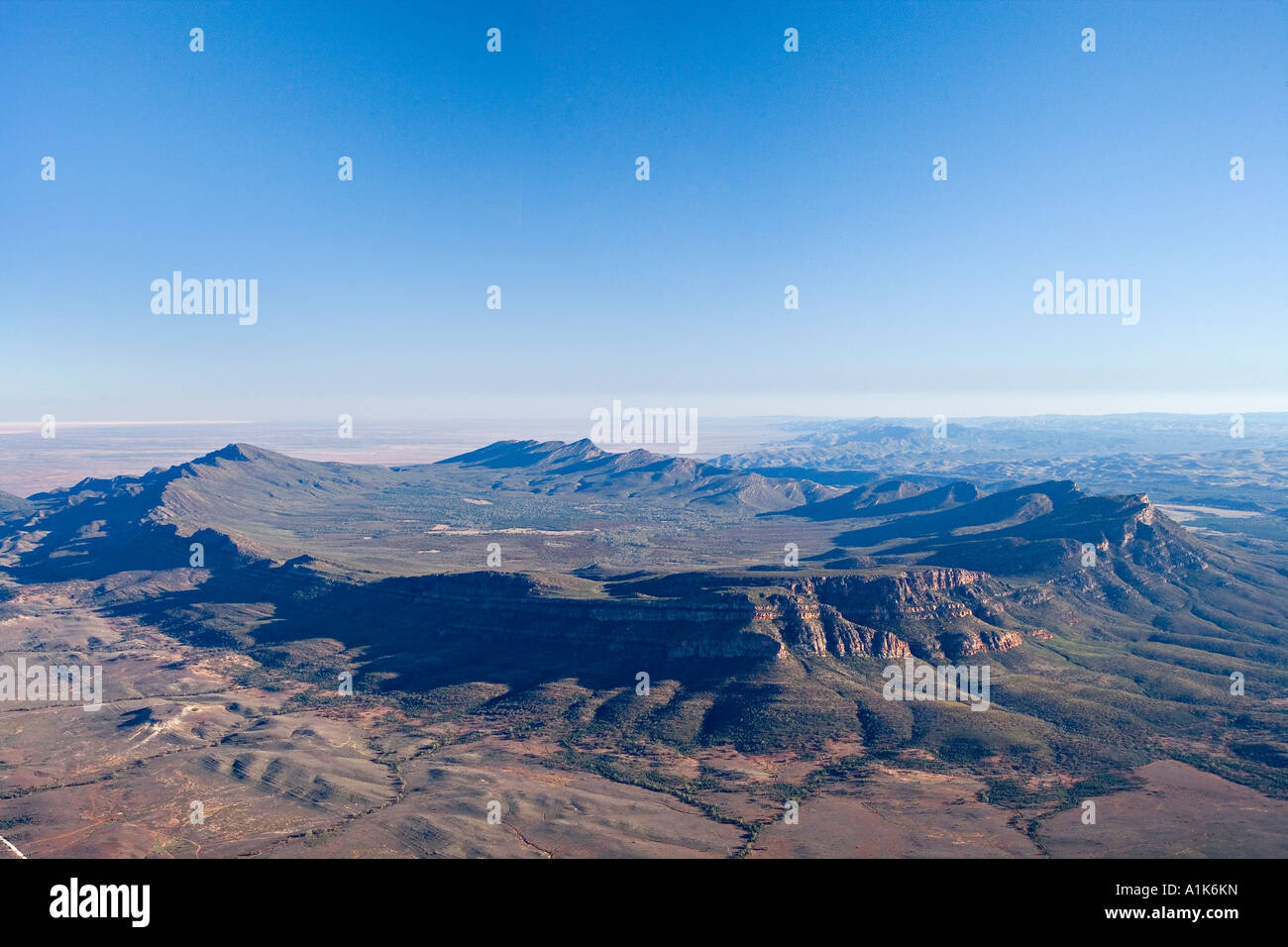 Wilpena Pound Flinders Ranges South Australia Australia aerial Stock ...