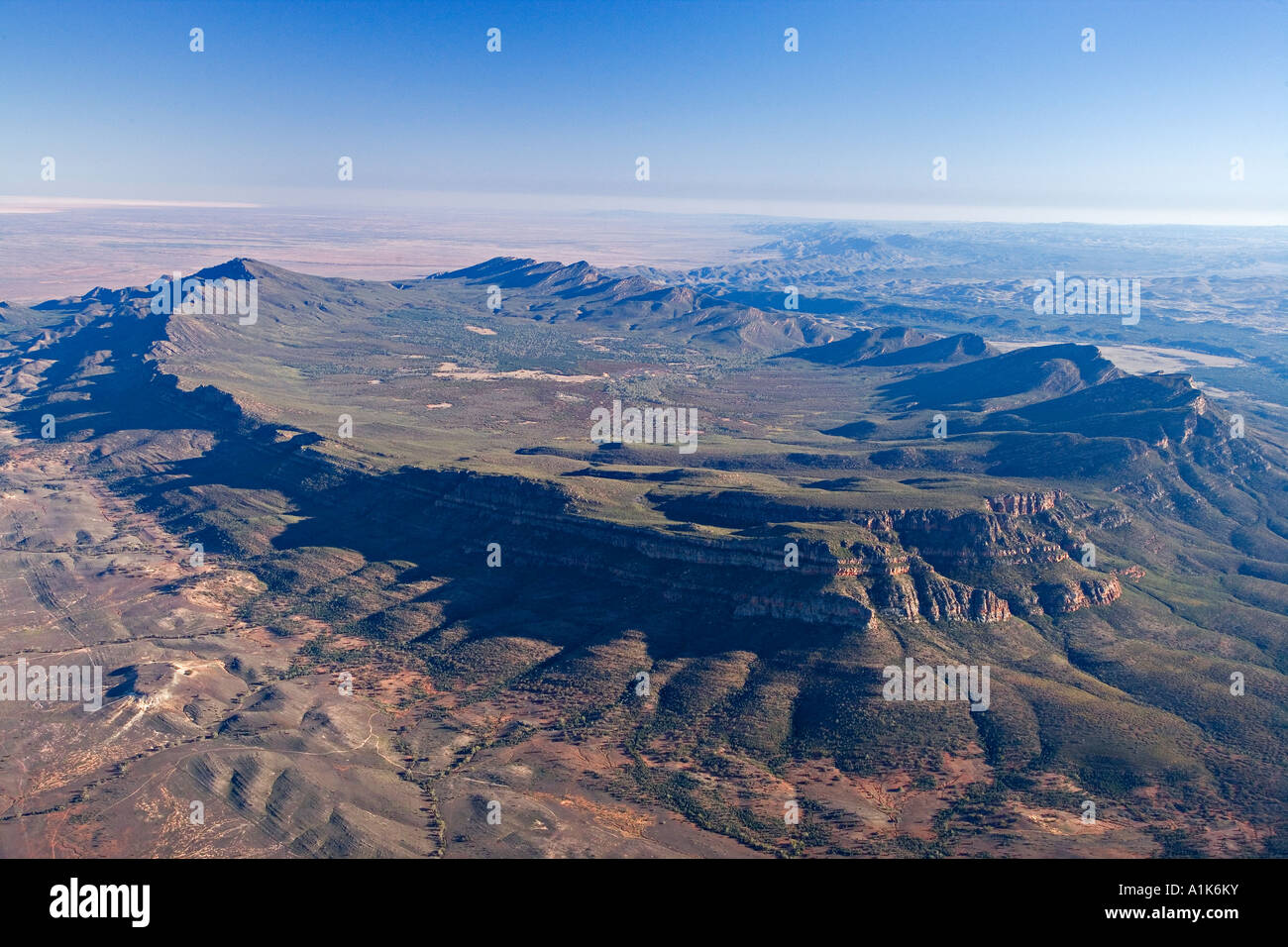 Wilpena Pound Flinders Ranges South Australia Australia aerial Stock ...
