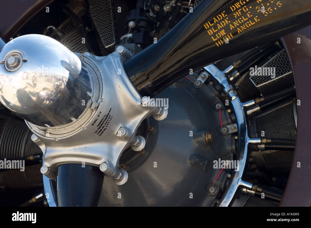 Propeller and engine on vintage aircraft Stock Photo - Alamy
