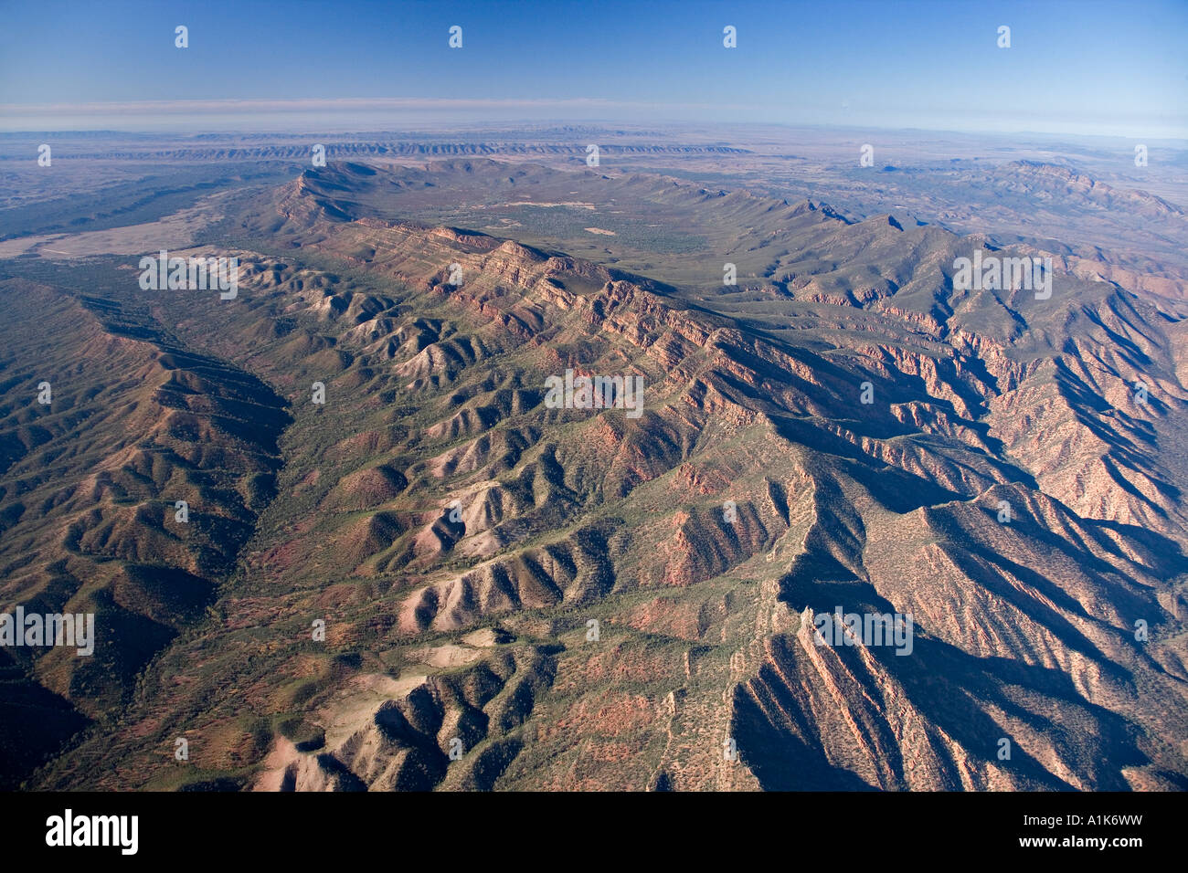 Wilpena Pound Flinders Ranges South Australia Australia aerial Stock ...