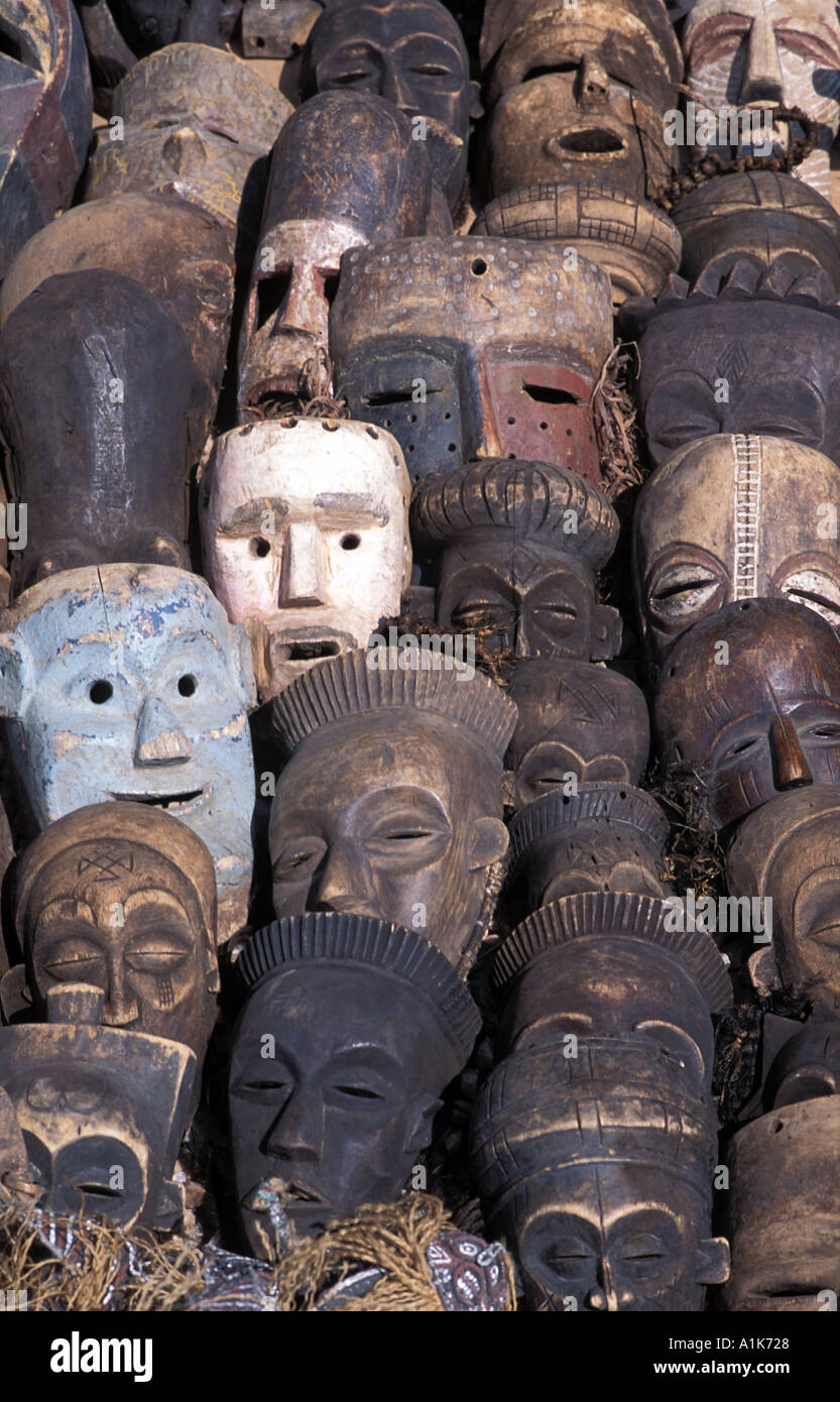 Tribal style wood carvings for sale Okahandja Namibia Stock Photo Alamy