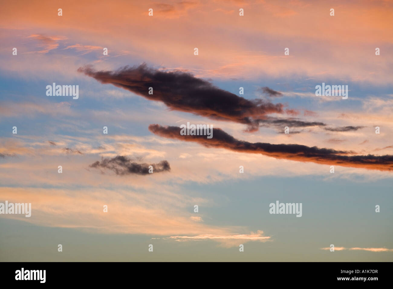 Cloudy sky at sunset Stock Photo - Alamy