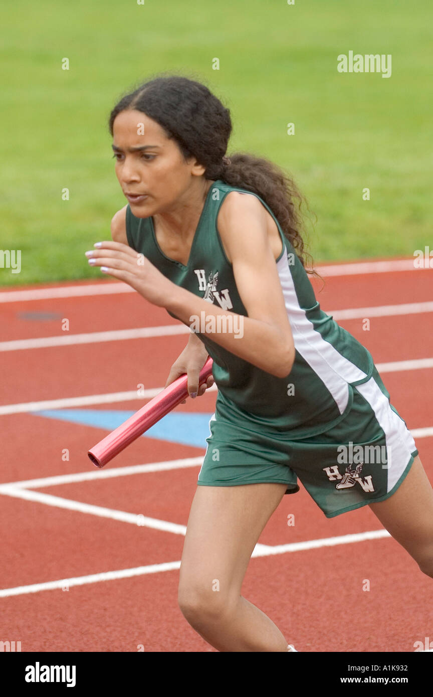 Middle School Ages Teens Participate In Track And Field Events Stock Middle school ages teens participate in track and field events stock