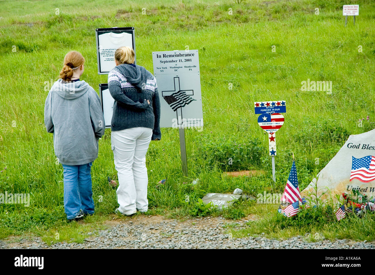 Crash site of flight 93 the air plane that was high jacked on 911 and