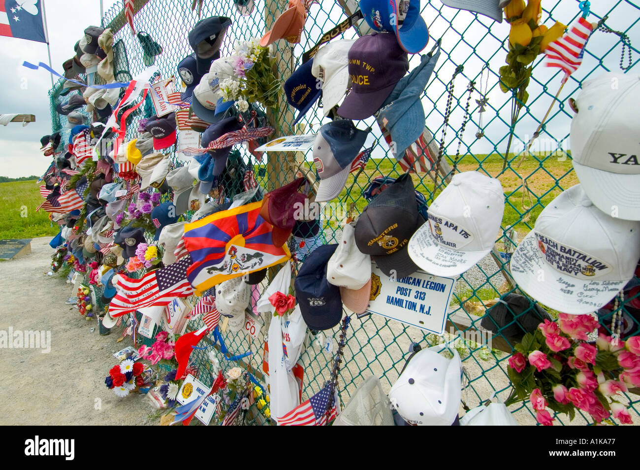 Crash site of flight 93 the air plane that was high jacked on 911 and went down in a field at