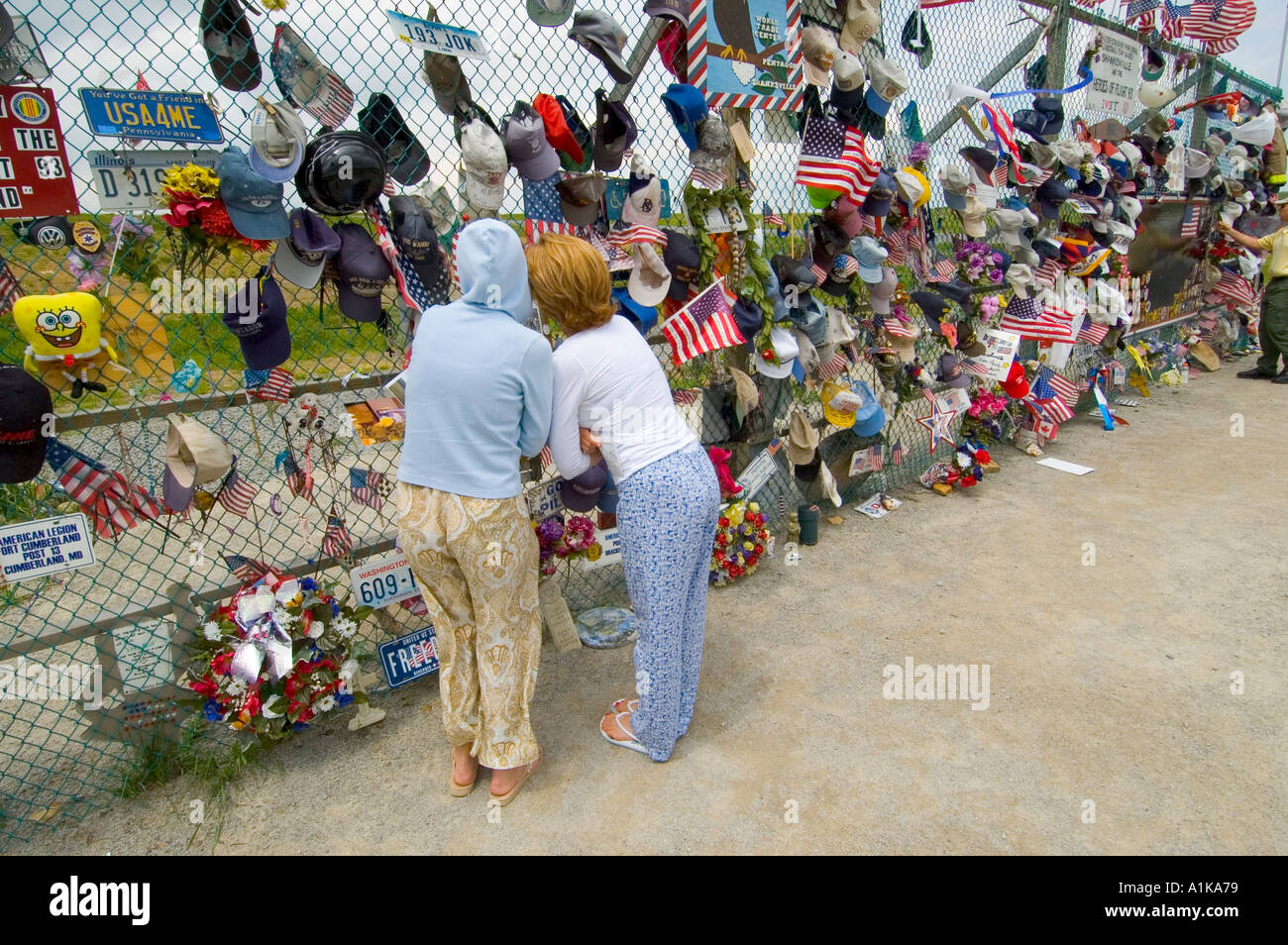 Crash site of flight 93 the air plane that was high jacked on 911 and went down in a field at