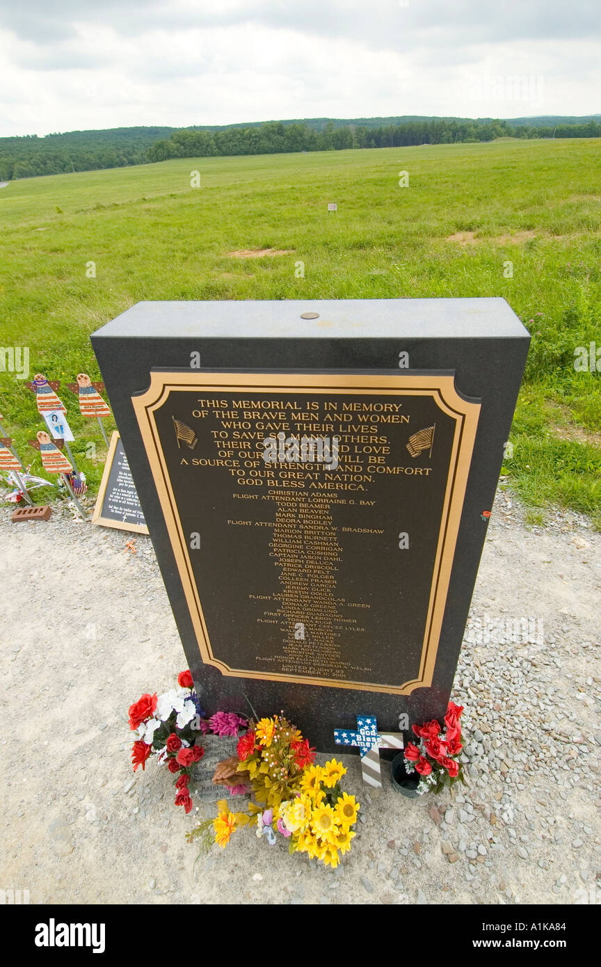 Crash site of flight 93 the air plane that was high jacked on 911 and