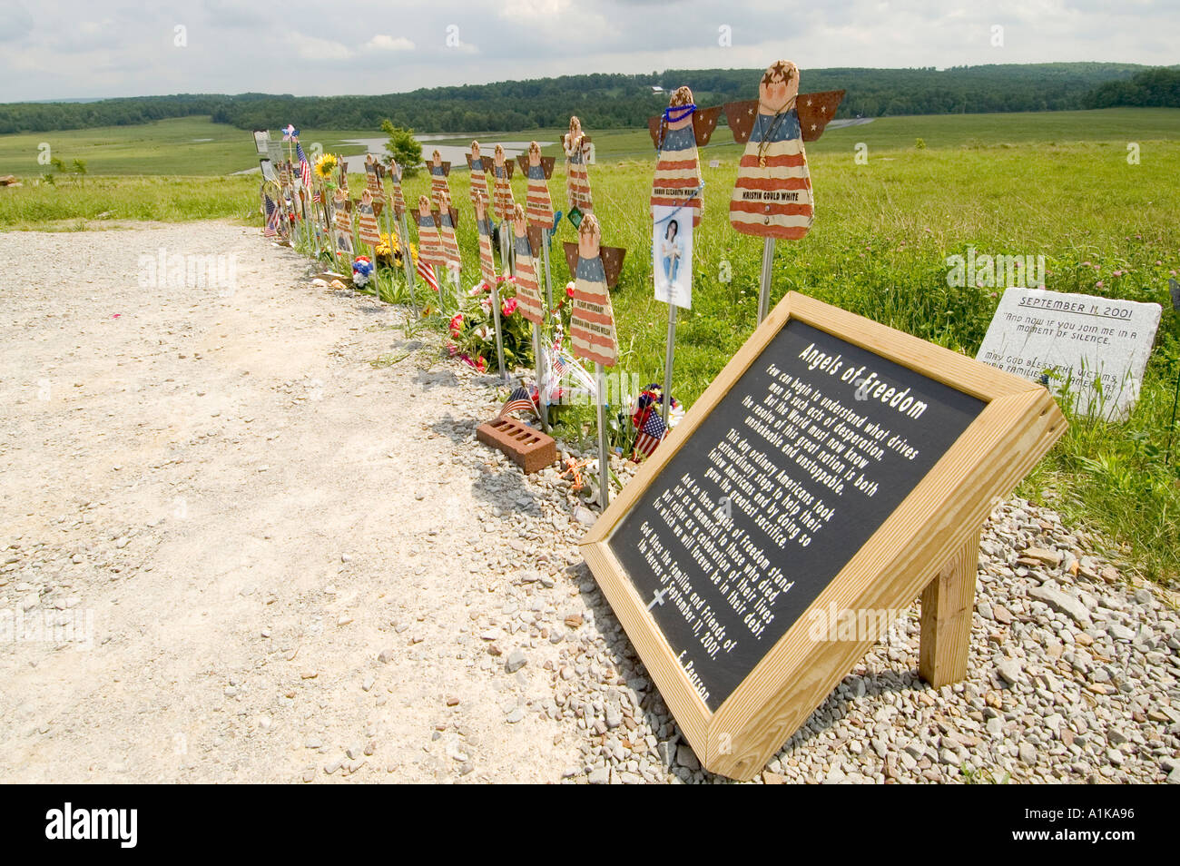 Crash site of flight 93 the air plane that was high jacked on 911 and
