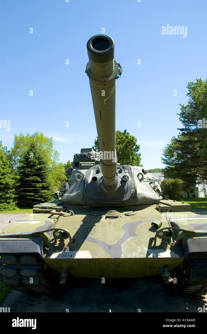 World War II American Sherman Tanks sits in front of the American Legion at Portage PA Stock Photo