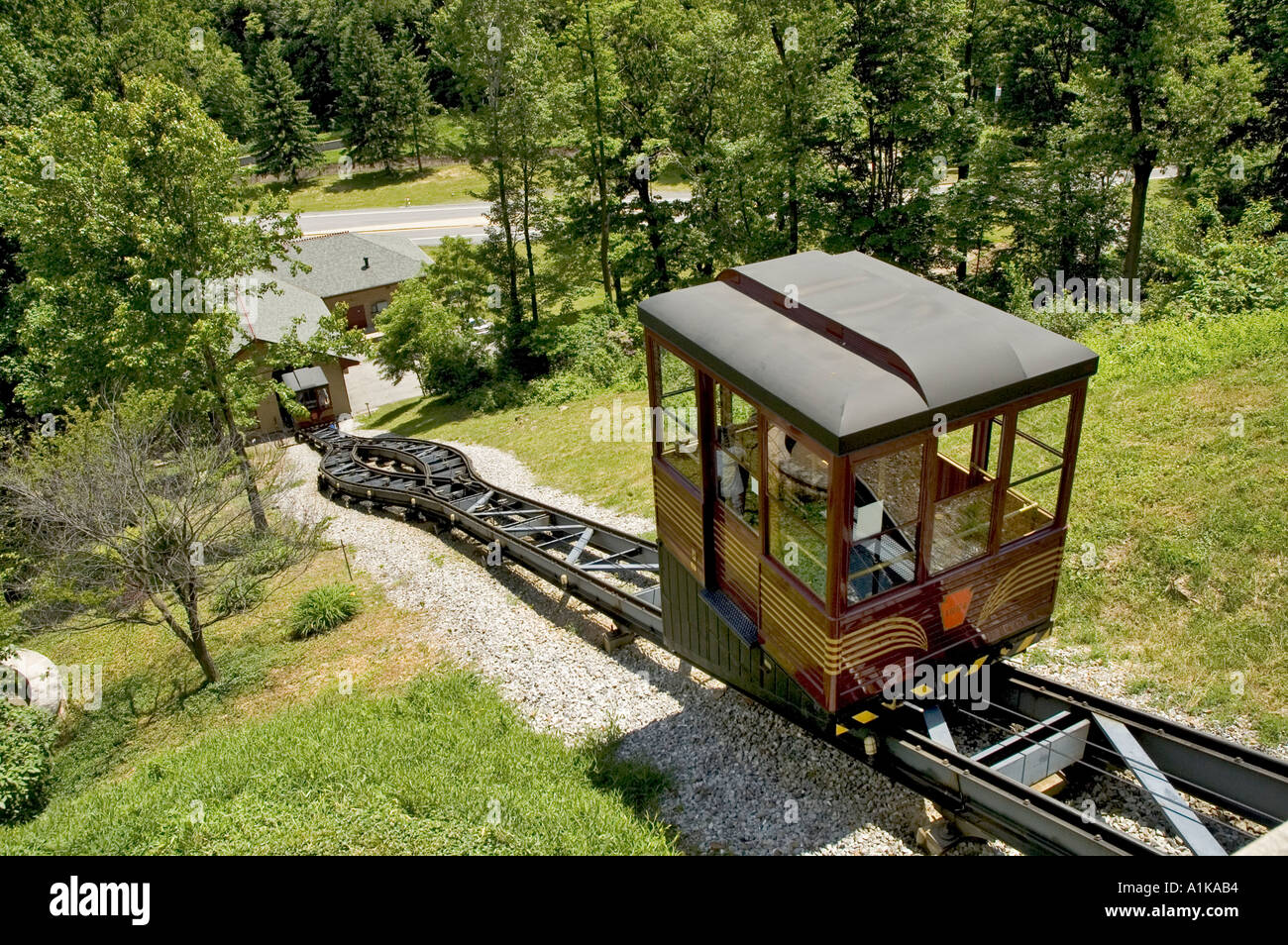 Horseshoe Curve National Historic Landmark in Johnstown PA Pennsylvania commemorates the
