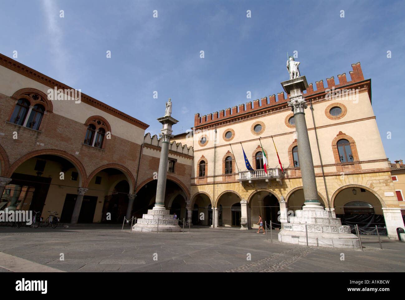 Ravenna Italy Piazza del Popolo the 15th C Palazzetto Veneziano town