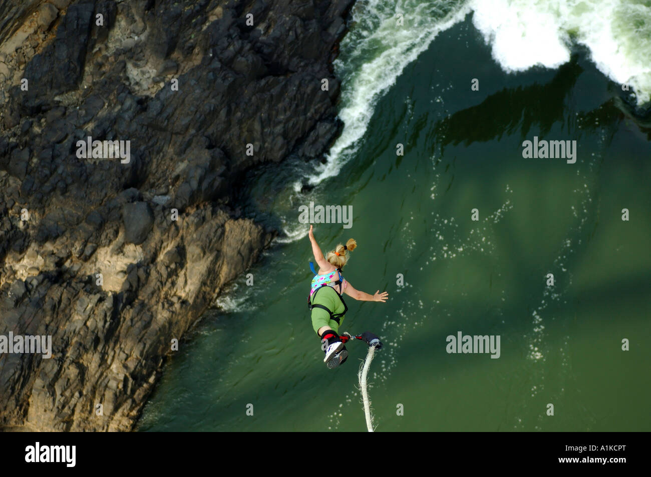 Bungee Jumping from the Victoria Falls, Zambia, Zimbabwe, Bridge Stock Photo Alamy