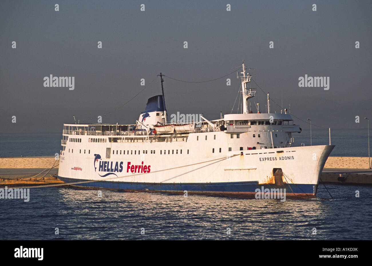 Express Adonis laid up at Piraeus. The Hellas Ferries ship has since ...