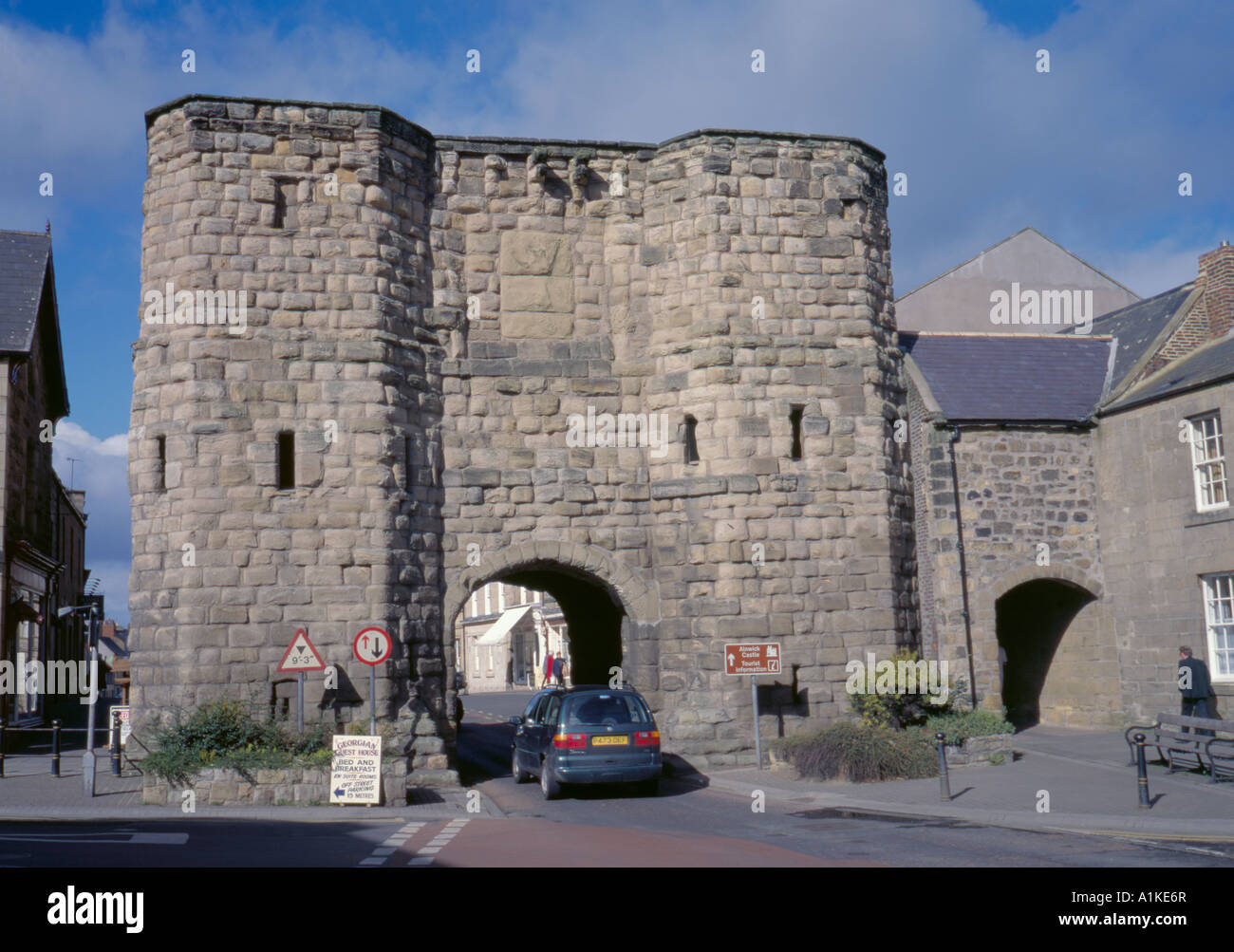 Medieval Hotspur Tower, Bondgate, Alnwick, Northumberland, England, UK. Stock Photo