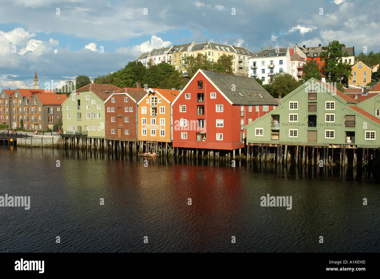 Old Houses at Trondheim Norway Stock Photo Alamy