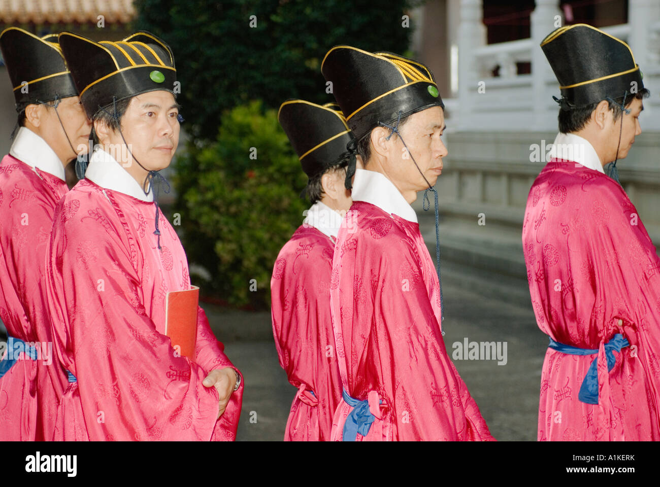 Chinese Dignitaries Teacher’s Day Celebration Confucian Temple Taichung Taiwan Republic Of China Stock Photo
