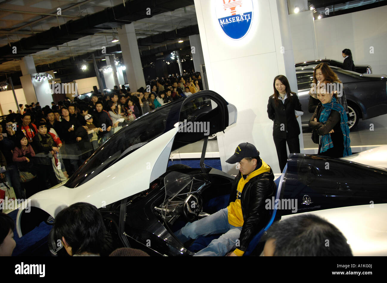 Maserati cars at the 2006 International Automotive Exhibition in Beijing 25 NOV 06 Stock Photo