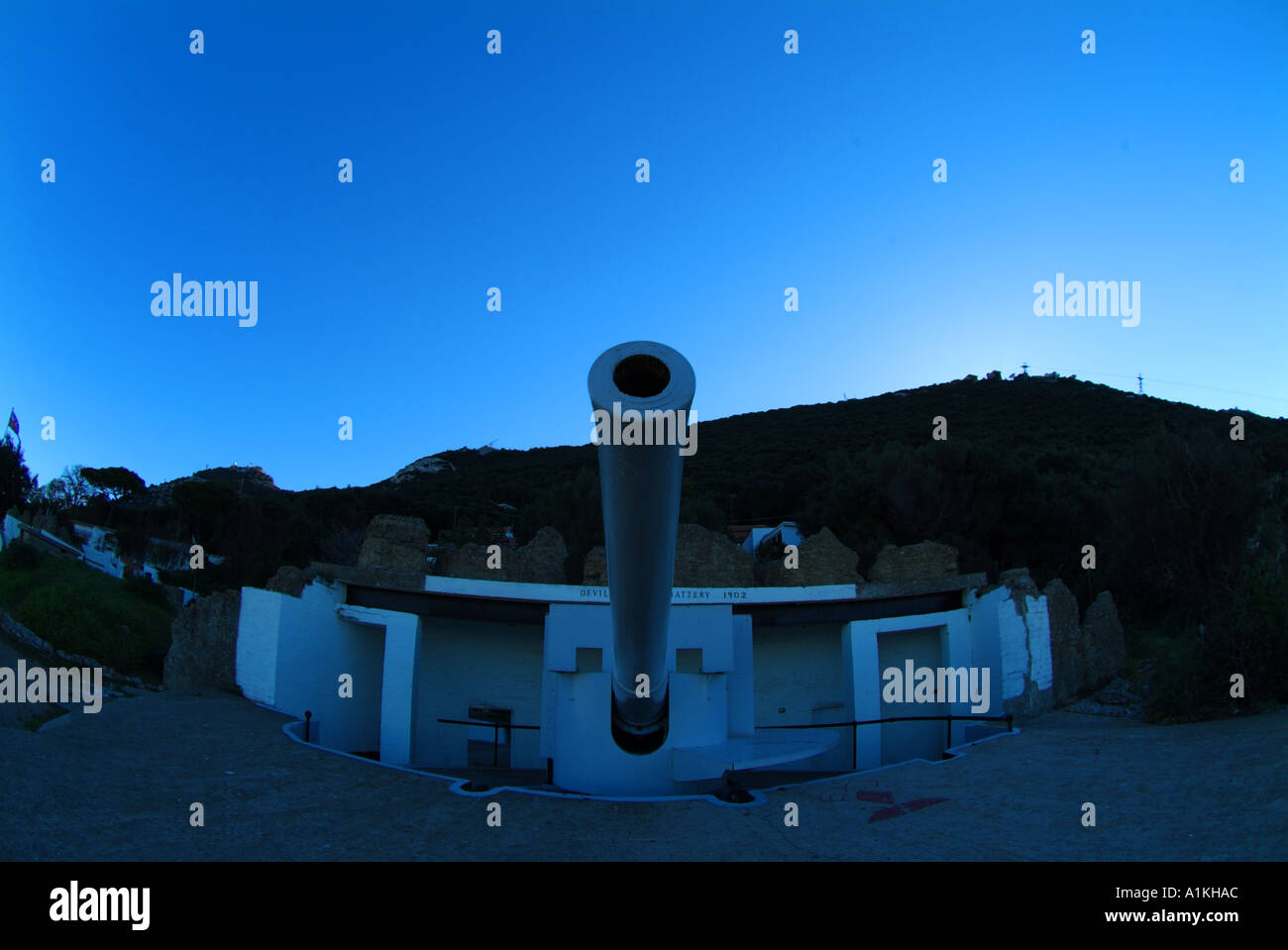 devils gap battery gibraltar Stock Photo - Alamy