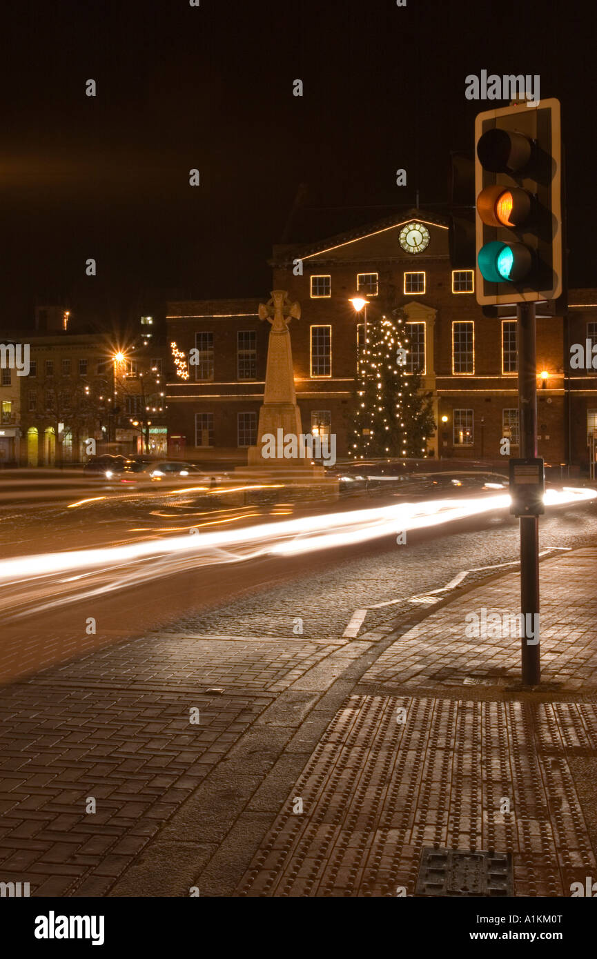 Christmas lights and decorations in Taunton Somerset Stock Photo Alamy