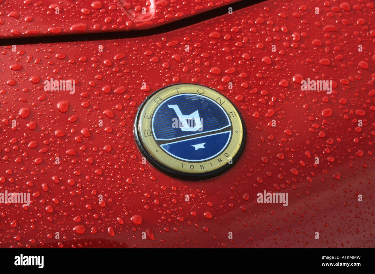 Bertone car badge. Fiat X19 Stock Photo