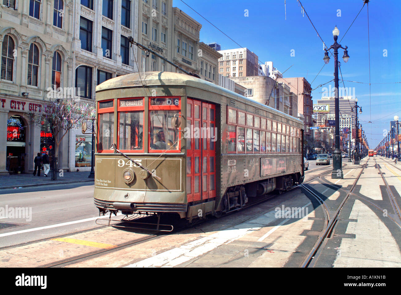 New Orleans streetcar Stock Photo