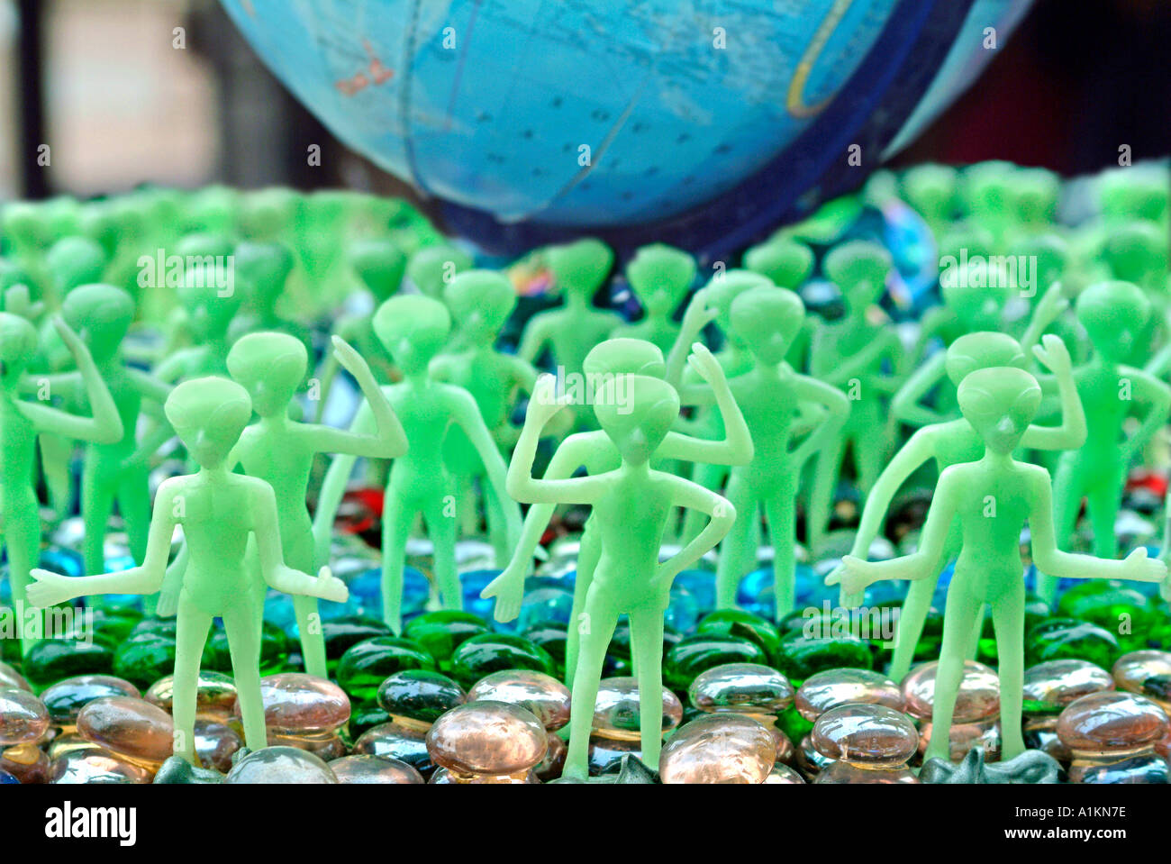 Miniature Green Alien Man Figure Doll