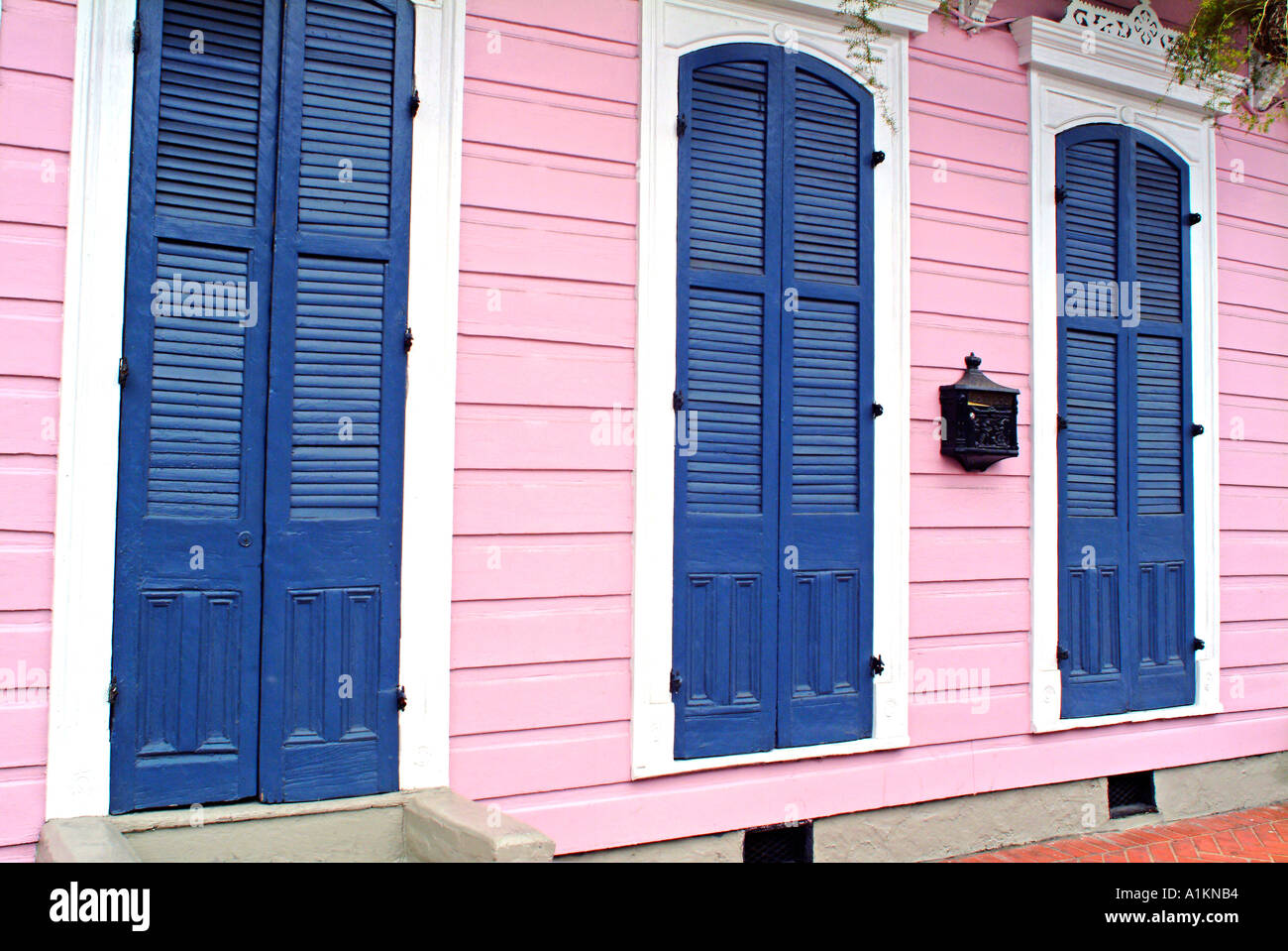 New Orleans Louisiana French Quarter house Stock Photo Alamy
