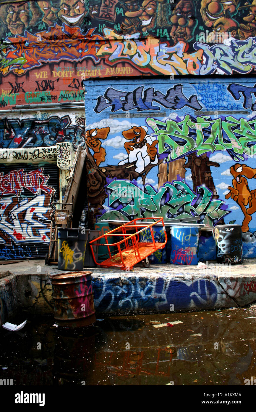 Graffiti at 5 pointz warehouse in Long Island City Queens