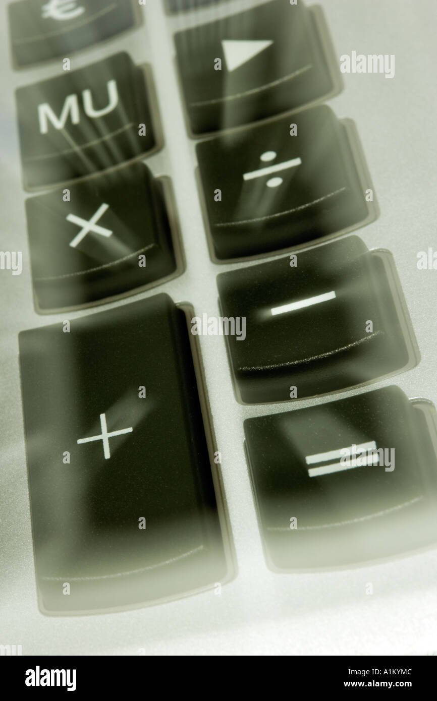 Electronic calculator keyboard Stock Photo Alamy