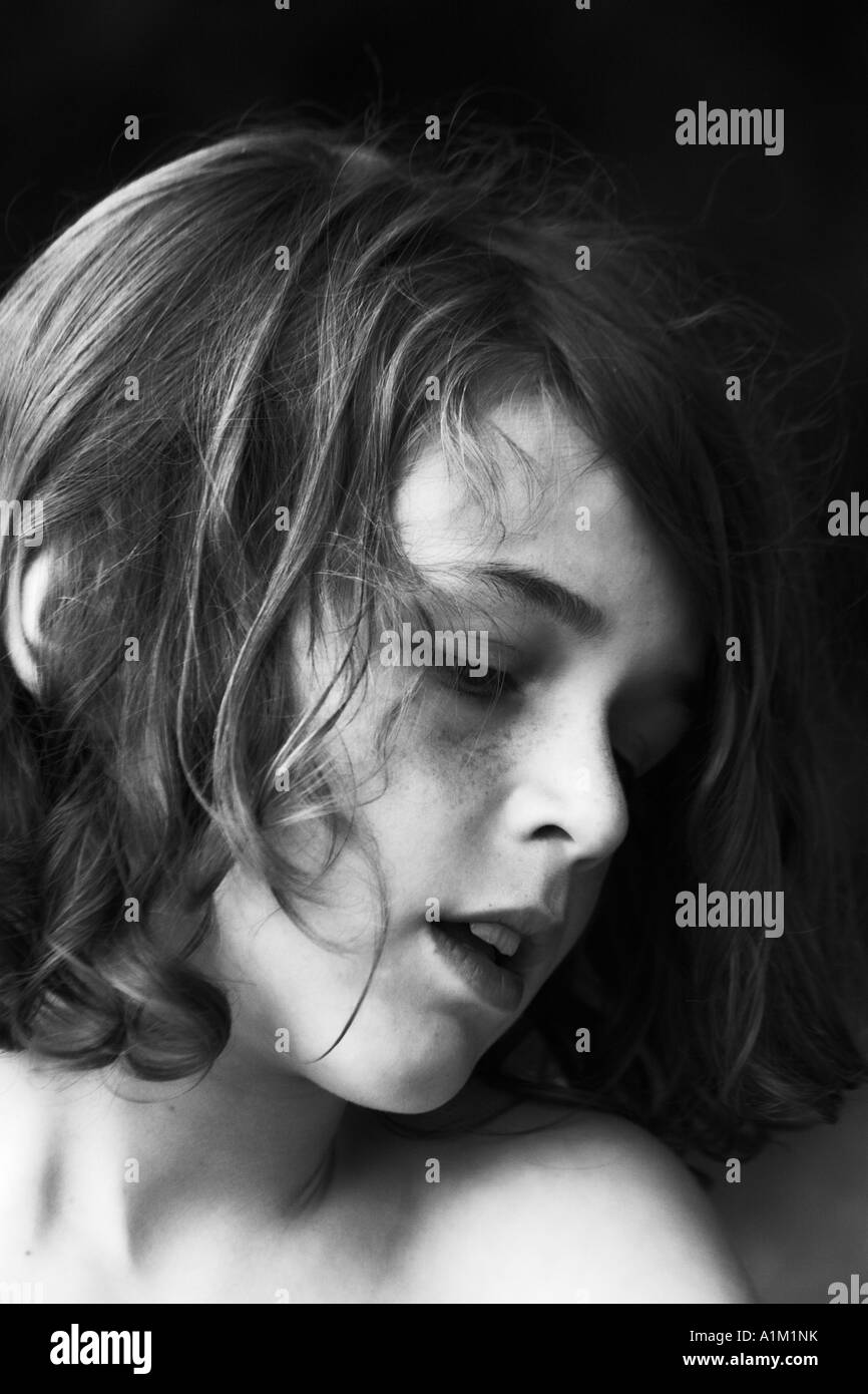 Portrait boy in white Black and White Stock Photos & Images - Alamy