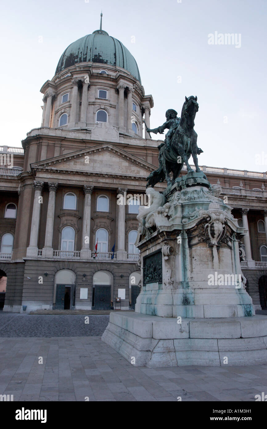 Statue of prince Eugene, Castle district, Budapest Hungary. Stock Photo