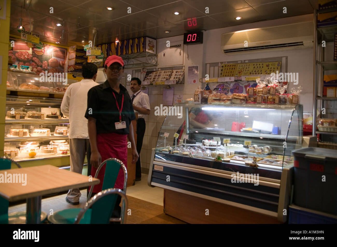 A salesman in Coopers a fast food restaurant in Gulshan Dhaka
