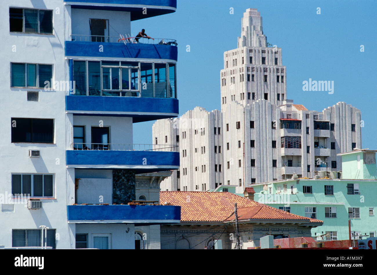 Havana Cuba The Lopez Serrano building Stock Photo