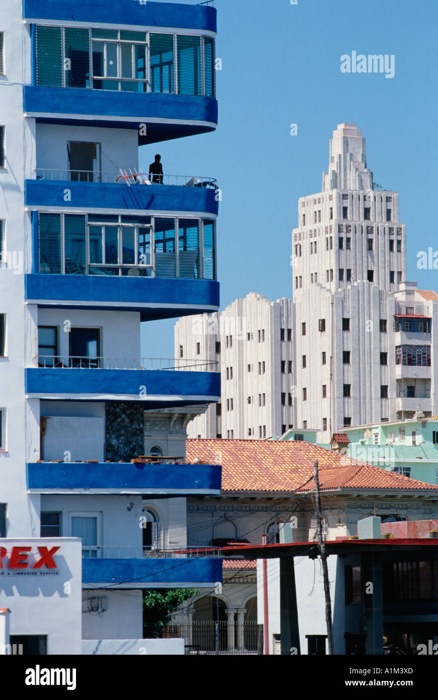 Havana Cuba The Lopez Serrano building Stock Photo