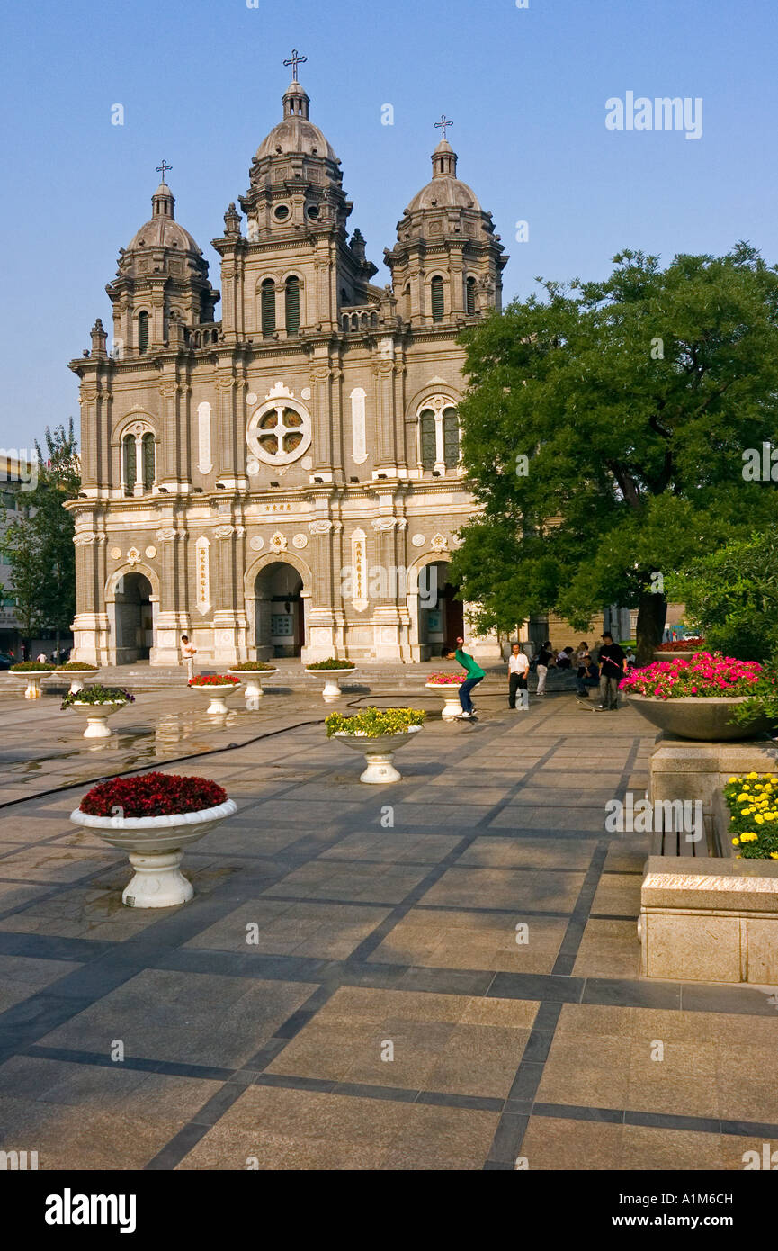 St Joseph's Church, Wanfujing Road, Beijing, China Stock Photo