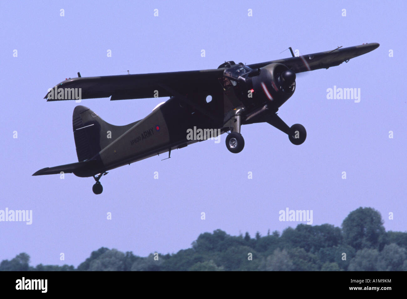 De Havilland Canada Beaver AL1 operated by the Army Air Corps taking off at Fairford RIAT. Stock Photo