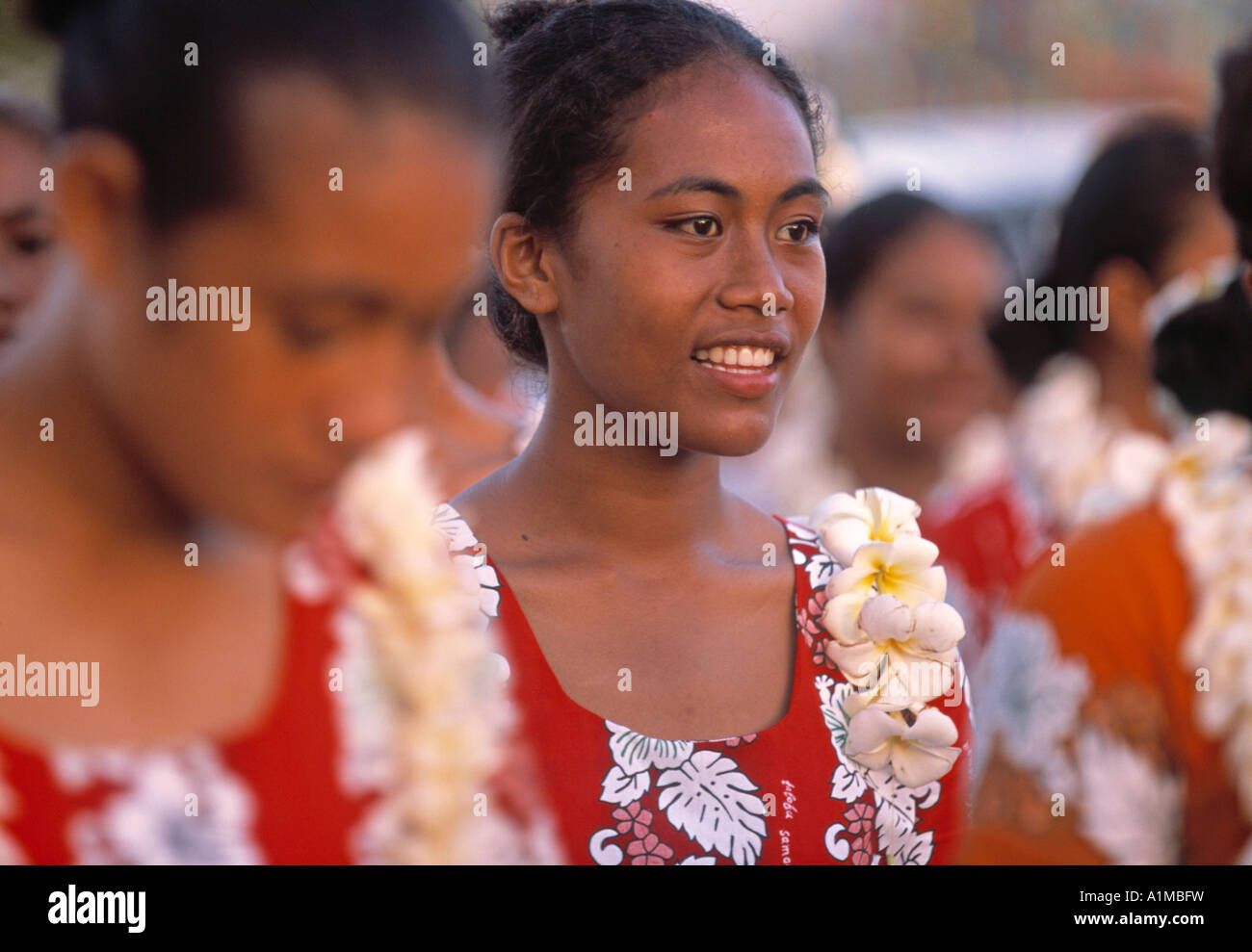 Samoan girl, Teuila festival, Samoa Stock Photo Alamy